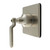 Kingston Brass Whitaker Single-Handle Three-Way Diverter Valve with Square Trim Kit, Brushed Nickel - KS3048KL