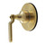 Kingston Brass Whitaker Single-Handle Three-Way Diverter Valve with Round Trim Kit, Brushed Brass - KS3037KL
