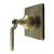 Kingston Brass Whitaker Single-Handle Three-Way Diverter Valve with Square Trim Kit, Antique Brass - KS3043KL