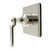 Kingston Brass Whitaker Single-Handle Three-Way Diverter Valve with Square Trim Kit, Polished Nickel - KS3046KL