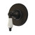 Kingston Brass Restoration Single-Handle Six-Way Diverter Valve with Round Trim Kit, Oil Rubbed Bronze - KS4035PL