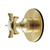 Kingston Brass Hamilton Single-Handle Six-Way Diverter Valve with Round Trim Kit, Brushed Brass - KS4037NX