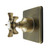 Kingston Brass Hamilton Single-Handle Six-Way Diverter Valve with Square Trim Kit, Antique Brass - KS4043NX
