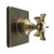 Kingston Brass Hamilton Single-Handle Three-Way Diverter Valve with Square Trim Kit, Antique Brass - KS3043NX