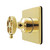 Kingston Brass Wendell Single-Handle Six-Way Diverter Valve with Knurled Handle and Square Trim Kit, Polished Brass - KS4042RKZ