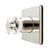 Kingston Brass Concord Single-Handle Six-Way Diverter Valve with Square Trim Kit, Polished Nickel - KS4046DX