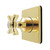 Kingston Brass Millennium Single-Handle Six-Way Diverter Valve with Square Trim Kit, Polished Brass - KS4042ZX