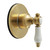 Kingston Brass Bel-Air Single-Handle Six-Way Diverter Valve with Round Trim Kit, Brushed Brass - KS4037BPL