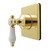 Kingston Brass Bel-Air Single-Handle Six-Way Diverter Valve with Square Trim Kit, Polished Brass - KS4042BPL