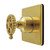 Kingston Brass Fuller Single-Handle Six-Way Diverter Valve with Square Trim Kit, Brushed Brass - KS4047CG