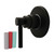 Kingston Brass Kaiser Single-Handle Six-Way Diverter Valve with Round Trim Kit, Matte Black - KS4030DKL