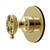 Kingston Brass Webb Single-Handle Six-Way Diverter Valve with Knurled Handle and Round Trim Kit, Polished Brass - KS4032RKX