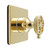 Kingston Brass Webb Single-Handle Three-Way Diverter Valve with Square Trim Kit, Polished Brass - KS3042RKX