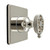 Kingston Brass Webb Single-Handle Three-Way Diverter Valve with Square Trim Kit, Polished Nickel - KS3046RKX