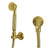Kingston Brass Vintage Hand Shower Kit, Brushed Brass - KX1077SE