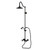 Kingston Brass Kingston Wall Mount Rain Drop Shower System with Hand Shower, Matte Black - CCK3660AX