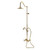 Kingston Brass Kingston Wall Mount Rain Drop Shower System with Hand Shower, Polished Brass - CCK3662AX