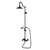 Kingston Brass Essex Wall Mount Rain Drop Shower System with Hand Shower, Matte Black - CCK3660BEX