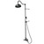 Kingston Brass Vintage Tub Wall Mount Rain Drop Shower System with Hand Shower, Matte Black - CCK6170