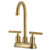 Kingston Brass Manhattan Double-Handle 4" Centerset Bar Faucet, Brushed Brass - KB8497CML