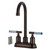 Kingston Brass Verona Double-Handle 4" Centerset Bar Faucet, Oil Rubbed Bronze - KB8495KPS