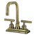 Kingston Brass Manhattan Double-Handle 4" Centerset Bathroom Faucet with Brass Pop-Up, Antique Brass - KS6643CML