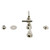 Kingston Brass Manhattan Three-Handle Bidet Faucet with Brass Pop-Up, Polished Nickel - KB6326CML