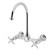 Kingston Brass Essex Two-Handle Wall Mount Bridge Kitchen Faucet, Polished Chrome - KS1291BEX
