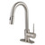 Kingston Brass New York Single-Handle Pull Down Sprayer Bar Faucet, Brushed Nickel - LS2468NYL