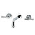 Kingston Brass Convergent Double-Handle Wall Mount Bathroom Faucet with Knurled Handle, Polished Chrome - KS8121KNL