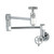 Kingston Brass Webb Wall Mount Pot Filler Faucet with Knurled Handle, Polished Chrome - KS5101RKX