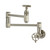 Kingston Brass Webb Wall Mount Pot Filler Faucet with Knurled Handle, Brushed Nickel - KS5108RKX