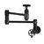 Kingston Brass Webb Wall Mount Pot Filler Faucet with Knurled Handle, Matte Black - KS5100RKX