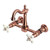 Kingston Brass Heritage Two-Handle Wall Mount Bridge Kitchen Faucet, Antique Copper - KS244PXAC
