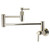 Kingston Brass Convergent Wall Mount Pot Filler Faucet with Knurled Handle, Polished Nickel - KS8106KNL