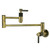 Kingston Brass Convergent Wall Mount Pot Filler Faucet with Knurled Handle, Antique Brass - KS8103KNL