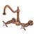 Kingston Brass Essex Two-Handle Wall Mount Bridge Kitchen Faucet, Antique Copper - KS124BEXAC