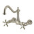 Kingston Brass Hamilton Two-Handle Wall Mount Bridge Kitchen Faucet, Brushed Nickel - KS1248NX