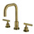 Kingston Brass Manhattan Widespread Bathroom Faucet with Brass Pop-Up, Antique Brass - FSC893CMLAB