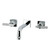 Kingston Brass Convergent Double-Handle Wall Mount Bathroom Faucet with Knurled Handle, Polished Chrome - KS6121KNL
