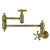 Kingston Brass Hamilton Wall Mount Pot Filler Faucet, Antique Brass - KS3103NX