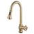 Kingston Brass Belknap Single-Handle Pull-Down Kitchen Faucet, Brushed Brass - LS8693RX