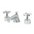 Kingston Brass Navei Widespread Bathroom Faucet with Brass Pop-Up, Polished Chrome - KZ4461CHX