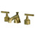 Kingston Brass Navei Widespread Bathroom Faucet with Brass Pop-Up, Antique Brass - KZ4463CML