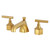 Kingston Brass Navei Widespread Bathroom Faucet with Brass Pop-Up, Brushed Gold - KZ446CMLBG