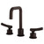 Kingston Brass Hallerbos Widespread Bathroom Faucet with Push Pop-Up Drain, Deep Wood - KS145DWTKL