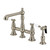 Kingston Brass Bel-Air Bridge Kitchen Faucet with Brass Sprayer, Brushed Nickel - KS7278BPLBS