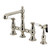 Kingston Brass Bel-Air Bridge Kitchen Faucet with Brass Sprayer, Polished Nickel - KS7276BPLBS