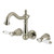 Kingston Brass Bel-Air Double-Handle Wall Mount Bathroom Faucet, Brushed Nickel - KS1258BPL