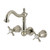 Kingston Brass Essex Double-Handle Wall Mount Bathroom Faucet, Brushed Nickel - KS1258BEX